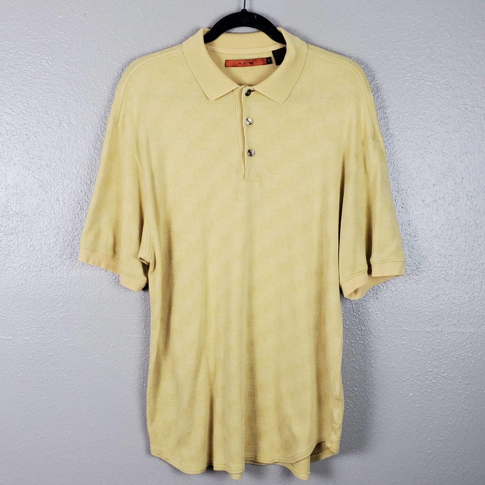 AXIS Yellow Short Sleeve Polo Shirt M
